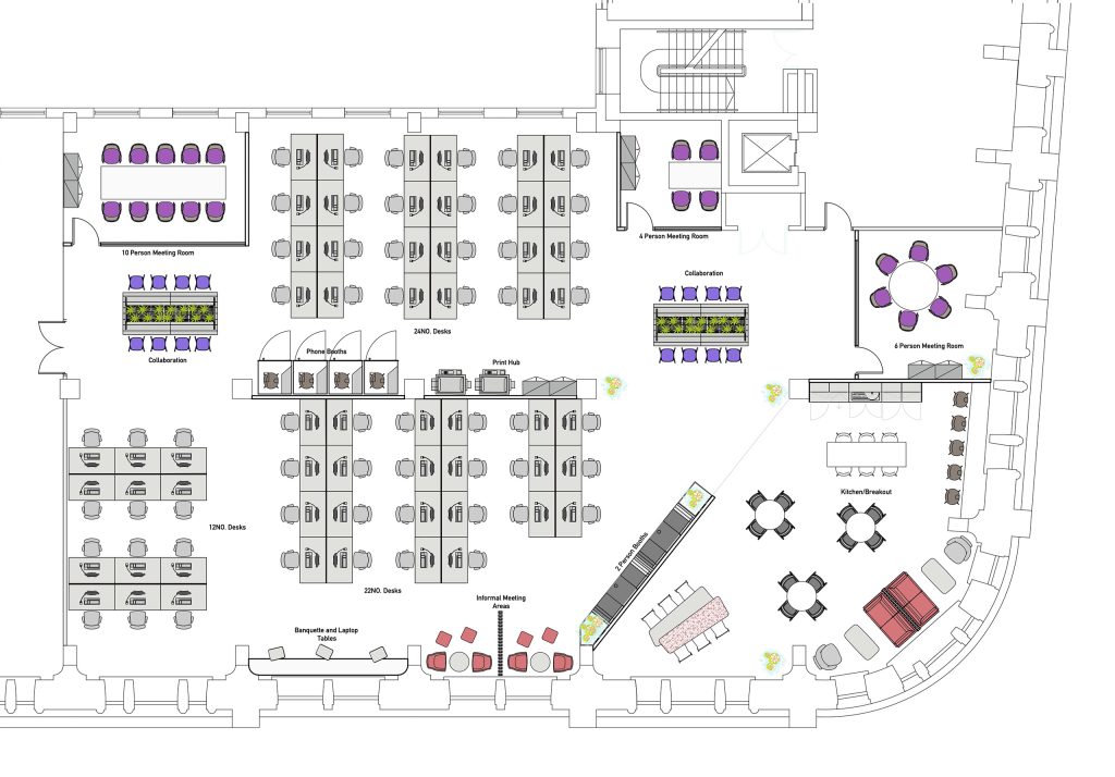 Third Floor 58 Desks